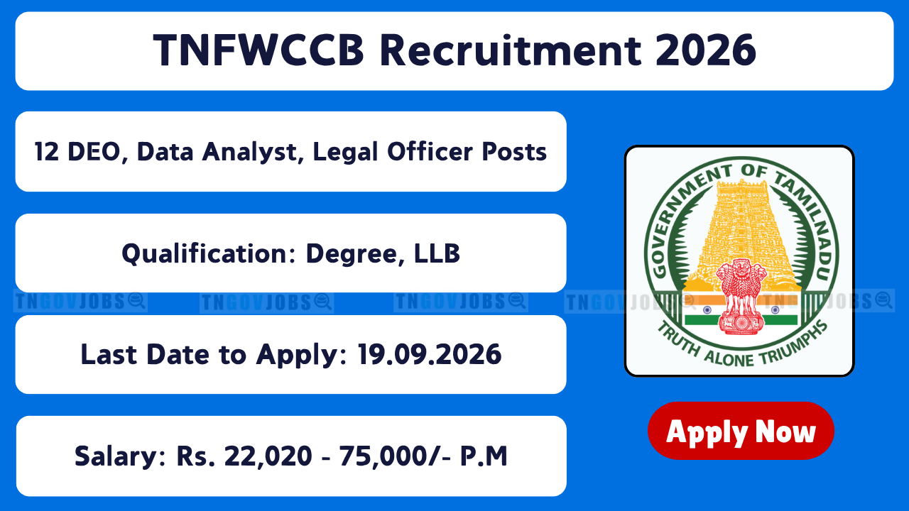 TNFWCCB Recruitment 2026