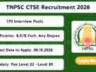 TNPSC CTSE (Interview Posts) Recruitment 2026