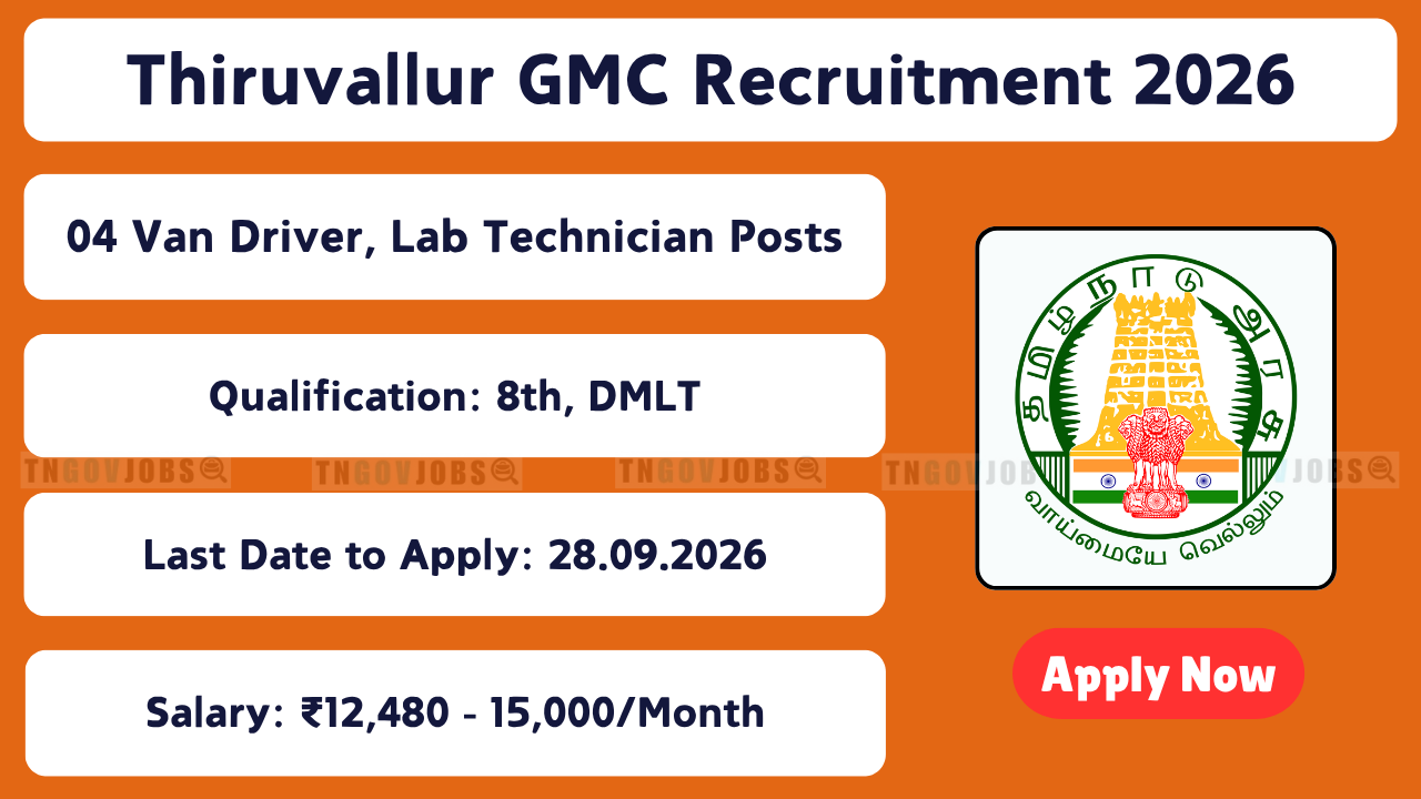 Thiruvallur GMC Recruitment 2026
