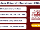 Anna University Recruitment 2026