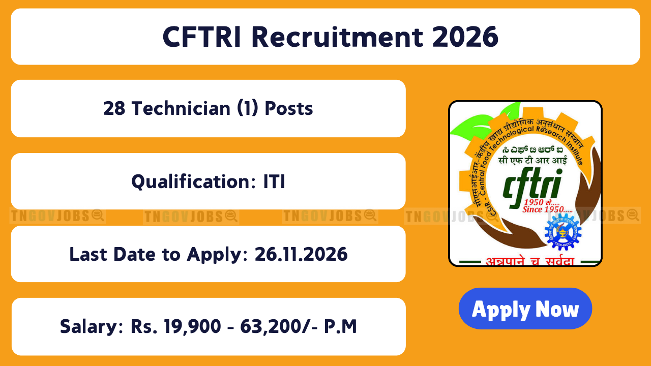 CFTRI Recruitment 2026