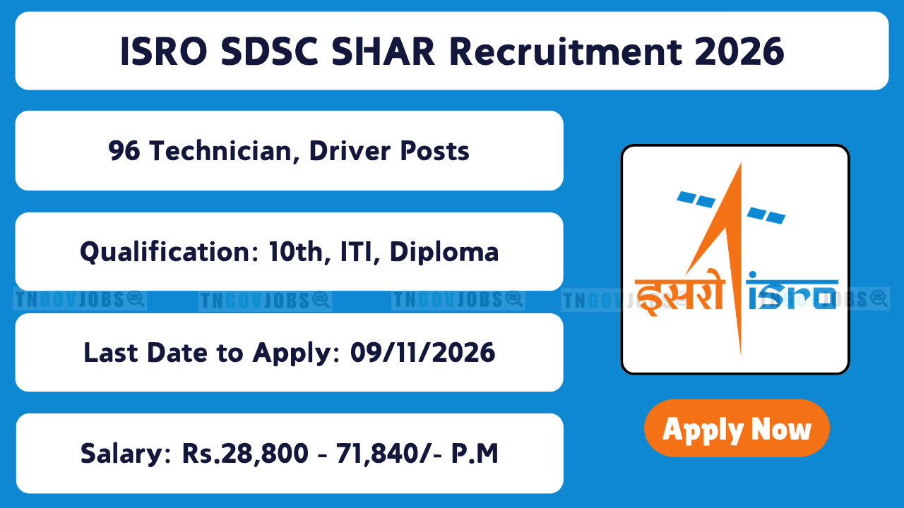 ISRO SDSC SHAR Recruitment 2026