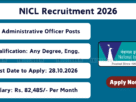 NICL Recruitment 2026