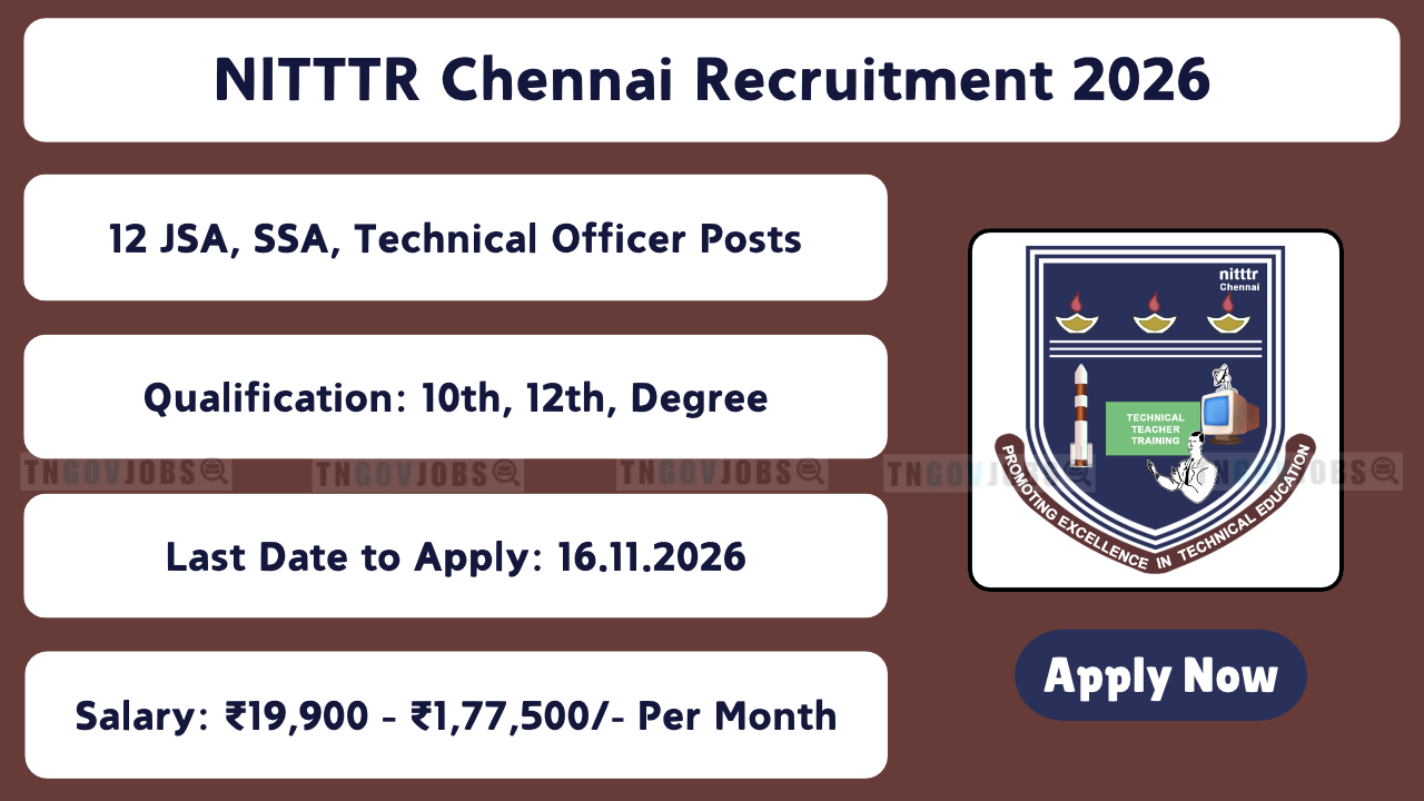 NITTTR Chennai Recruitment 2026