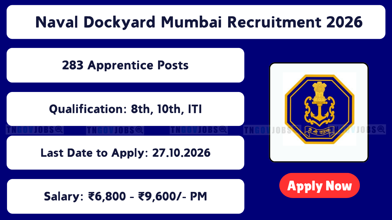 Naval Dockyard Mumbai Recruitment 2026