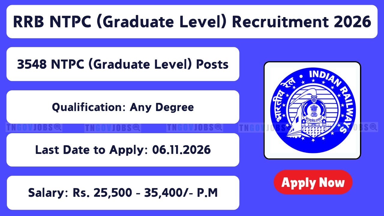 RRB NTPC (Graduate Level) Recruitment 2026