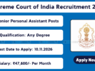 Supreme Court of India Recruitment 2026