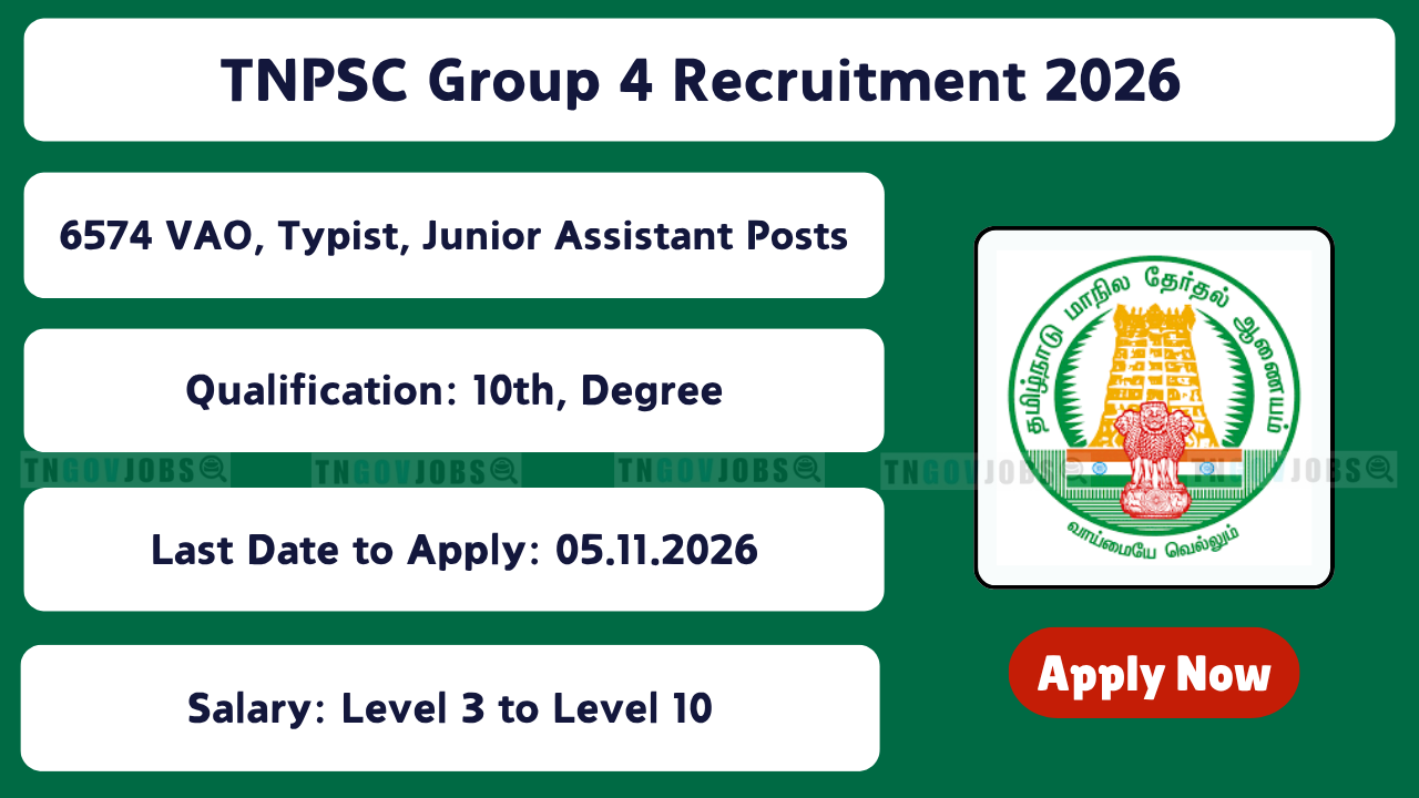 TNPSC Group 4 Recruitment 2026