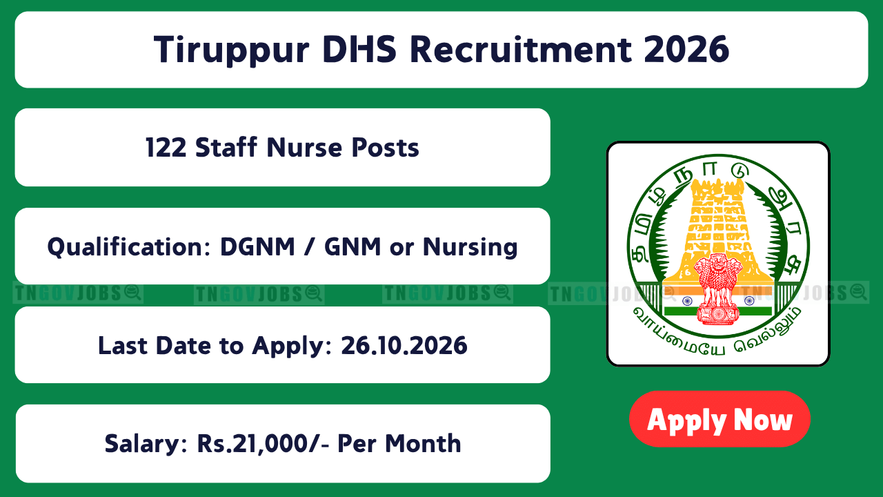 Tiruppur DHS Recruitment 2026